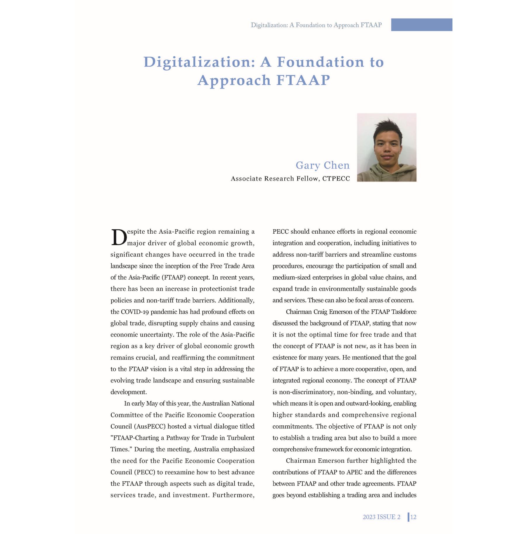 Digitalization: A Foundation to Approach FTAAP